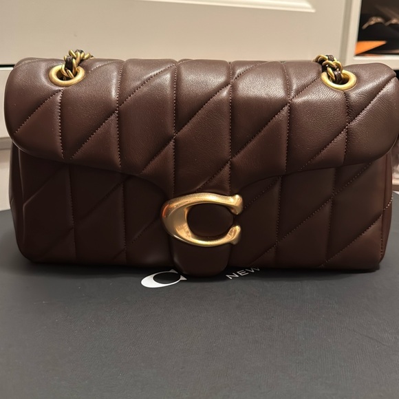 Coach Handbags - Coach Quilted Shoulder Bag in Brown with Gold Hardware